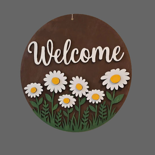 Welcome - Daisy Wall Sign