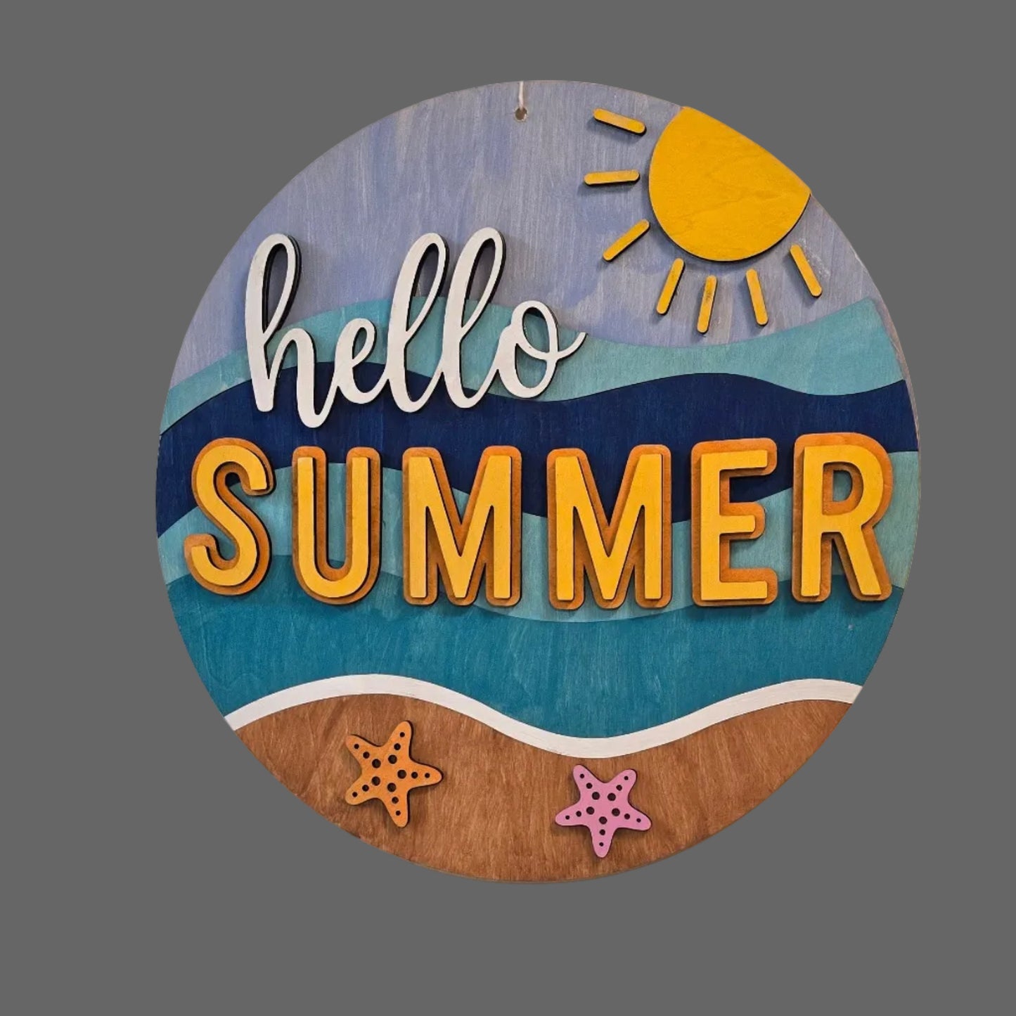 Hello Summer - Beach Wall Sign