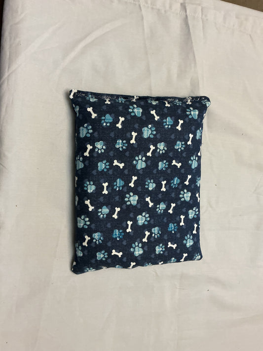 Corn bag heat therapy-Blue paw print/bones