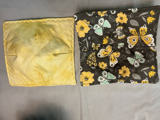Plate cozy-Butterflies/yellow
