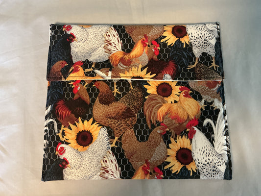 Potato bag/tortilla warmer-chickens and roosters