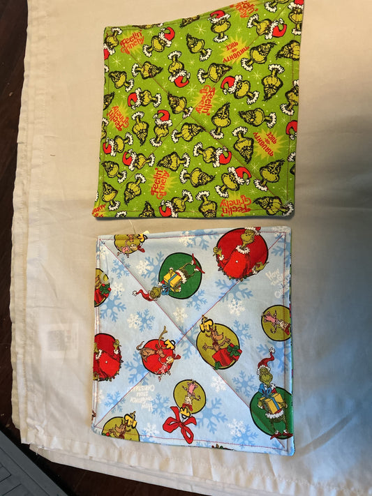 Pot-Holder-Grinch and friends/feelin Grinchy