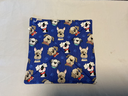 Pot holder-Doggies and bones/paw print