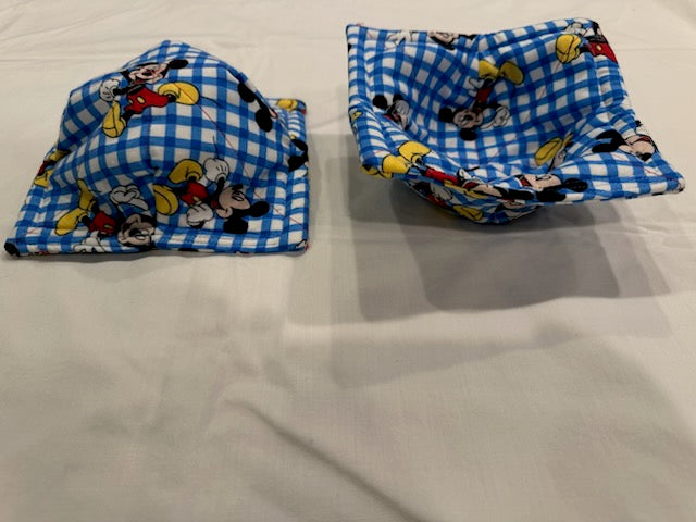 Microwaveable Cozy Bowl - Double-sided Mickey Mouse Plaid