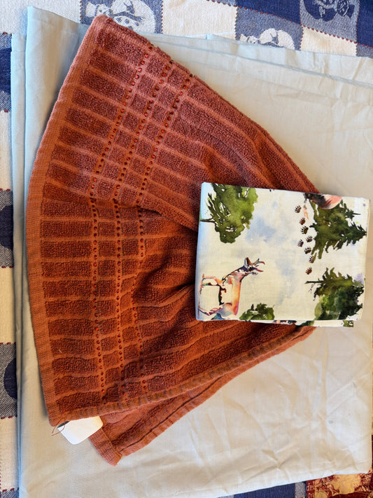 Towel scarf-big game in forest