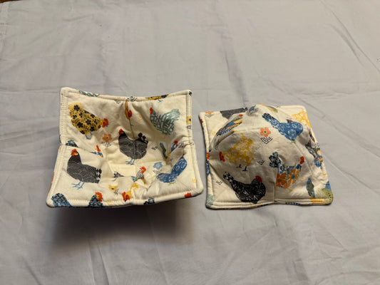Cozy bowl-floral chicken double sided