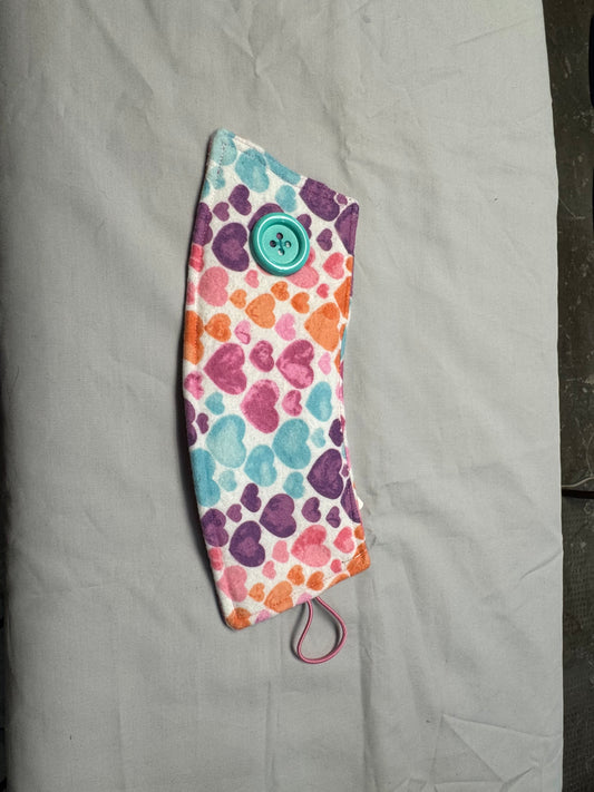 Coffee cup cozy-hearts