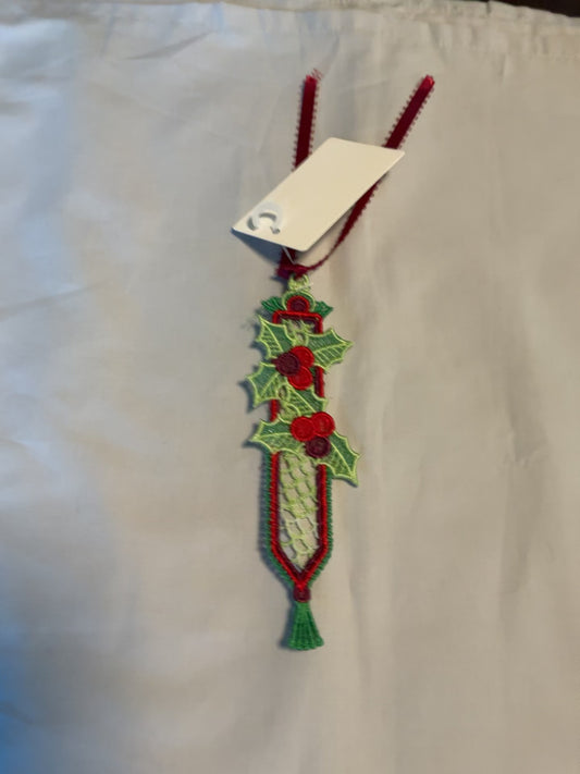 Bookmark-Holly and berries