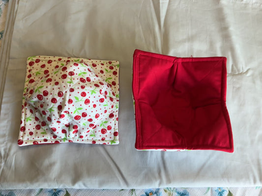 Bowl cozy-cherries/red