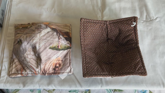 Bowl cozy-wildlife/brown