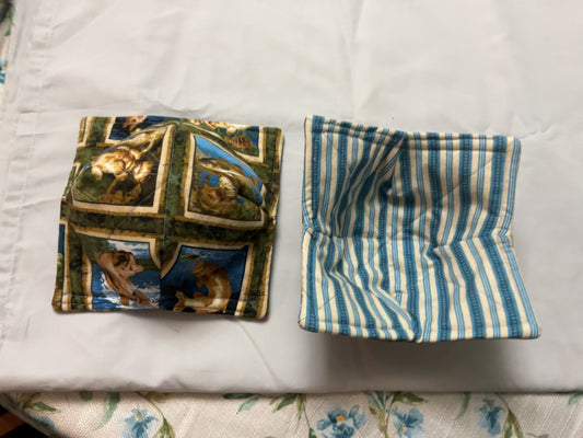 Bowl cozy-fish/blue stripe