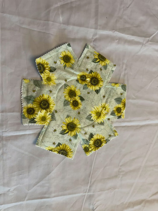 Kitchenware protector-mint green sunflowers with bees